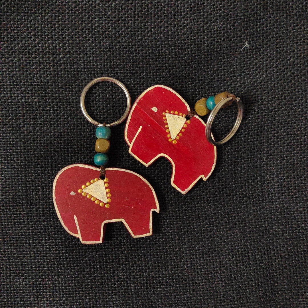 Keychain-Elephant Side/Red