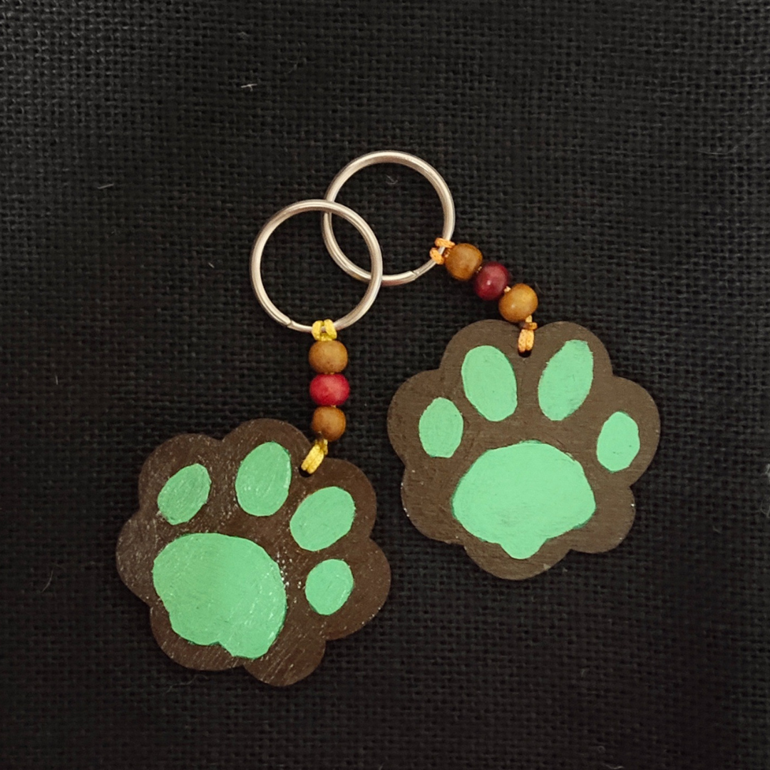 Keychain-Tiger Pug mark (Green)
