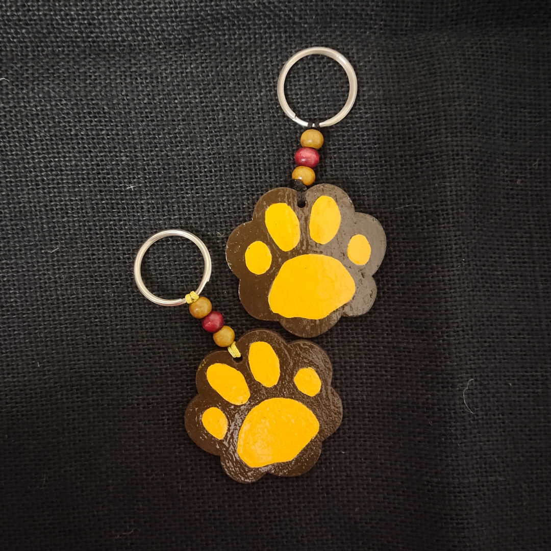 Keychain-Tiger Pug Mark (Yellow)