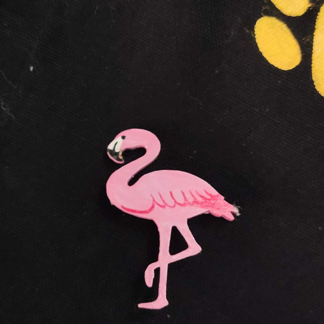 Lapel Pin- Painted - Flamingo-01