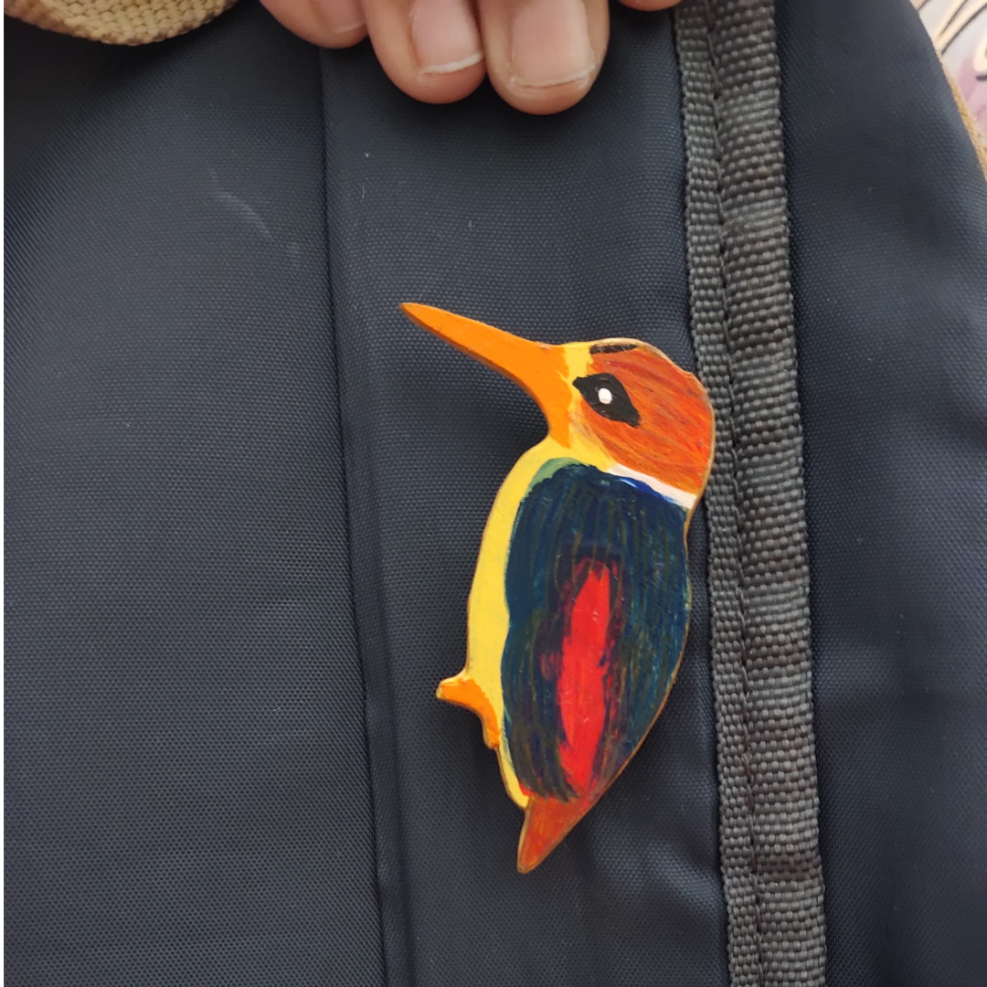 Lapel Pin-Painted-Dwarf Kingfisher
