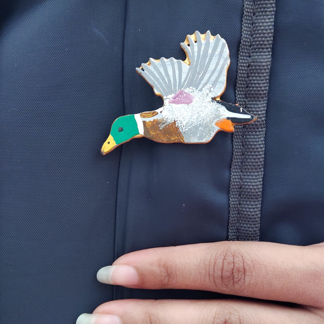 Lapel Pin-Painted-Flying Mallard