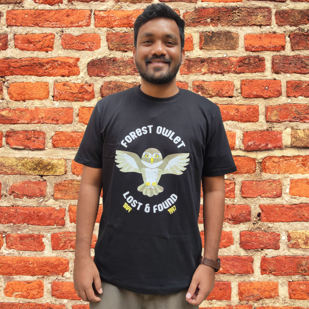 Printed Black Forest owlet/ T-shirt (Large)