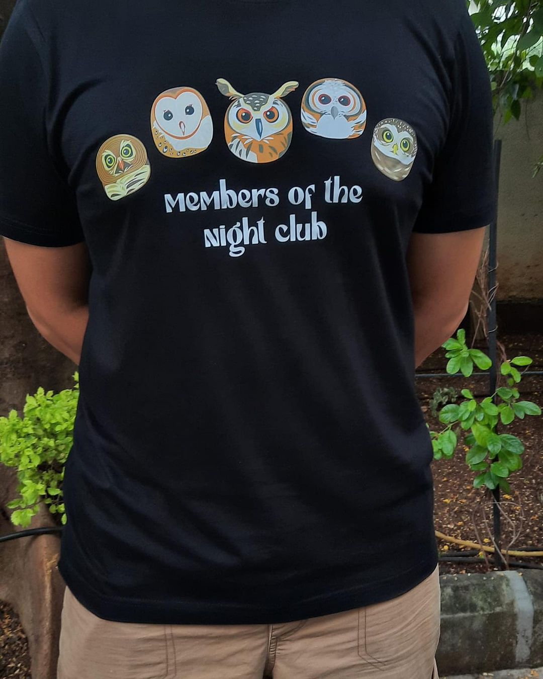 Printed Black Members of night club/ T-shirt (Large)