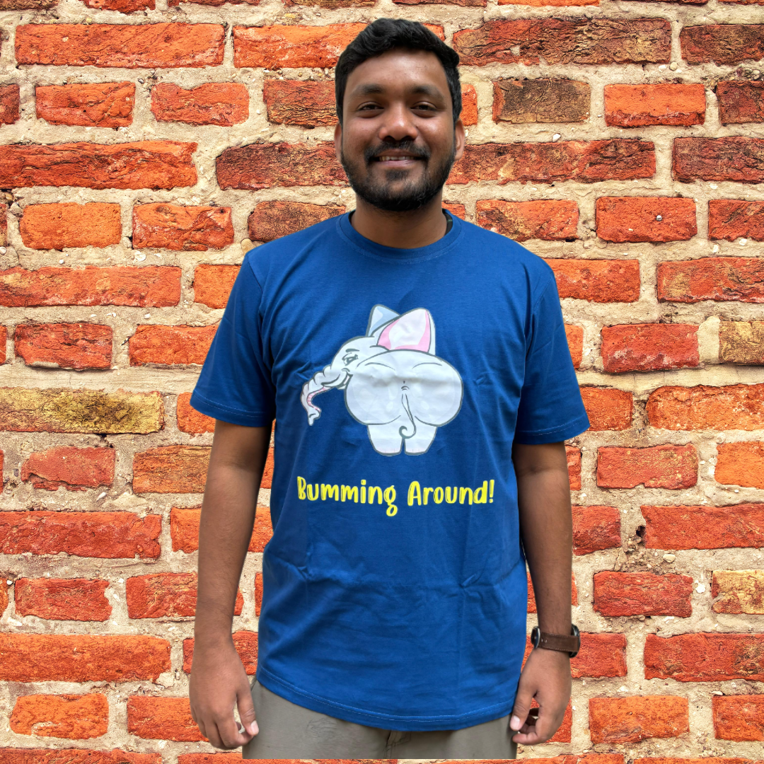 Printed Blue Bumming around/ T-shirt (XL)