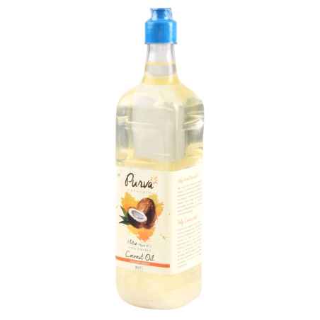 Purva Coconut oil bulk 250 ml glass pack (Cocos nucifera L)