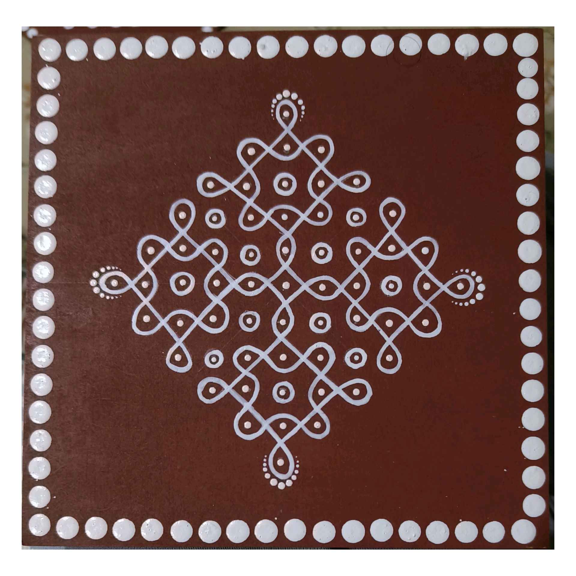 Kolam Wall Hanging (6” board)