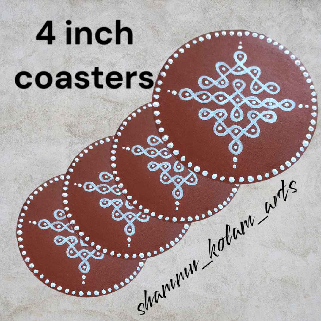 Kolam Coasters - 4 inches (Round - set of 4)