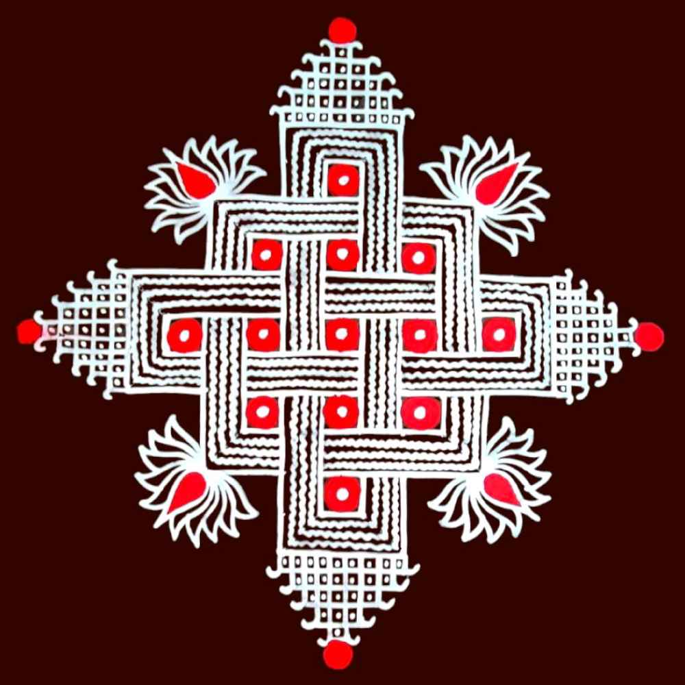Kolam Sticker 3 (11"x11")