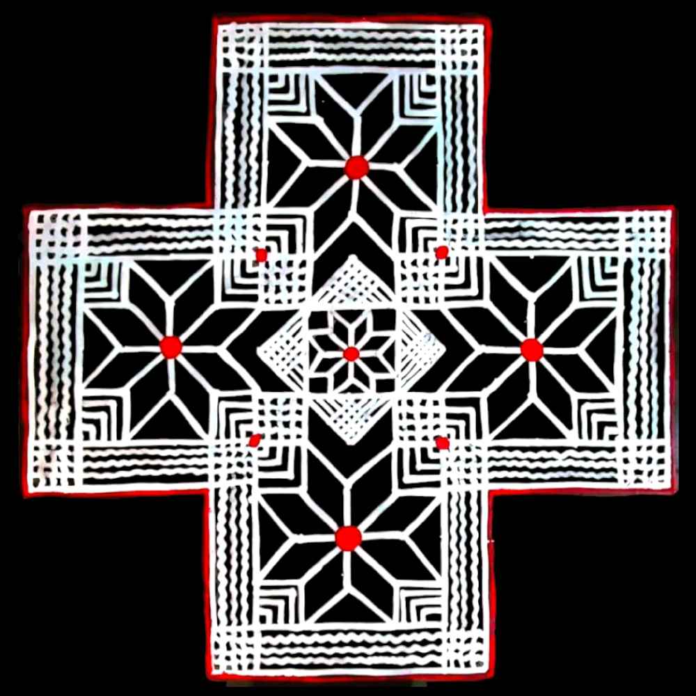 Kolam Sticker 4 (11"x11")