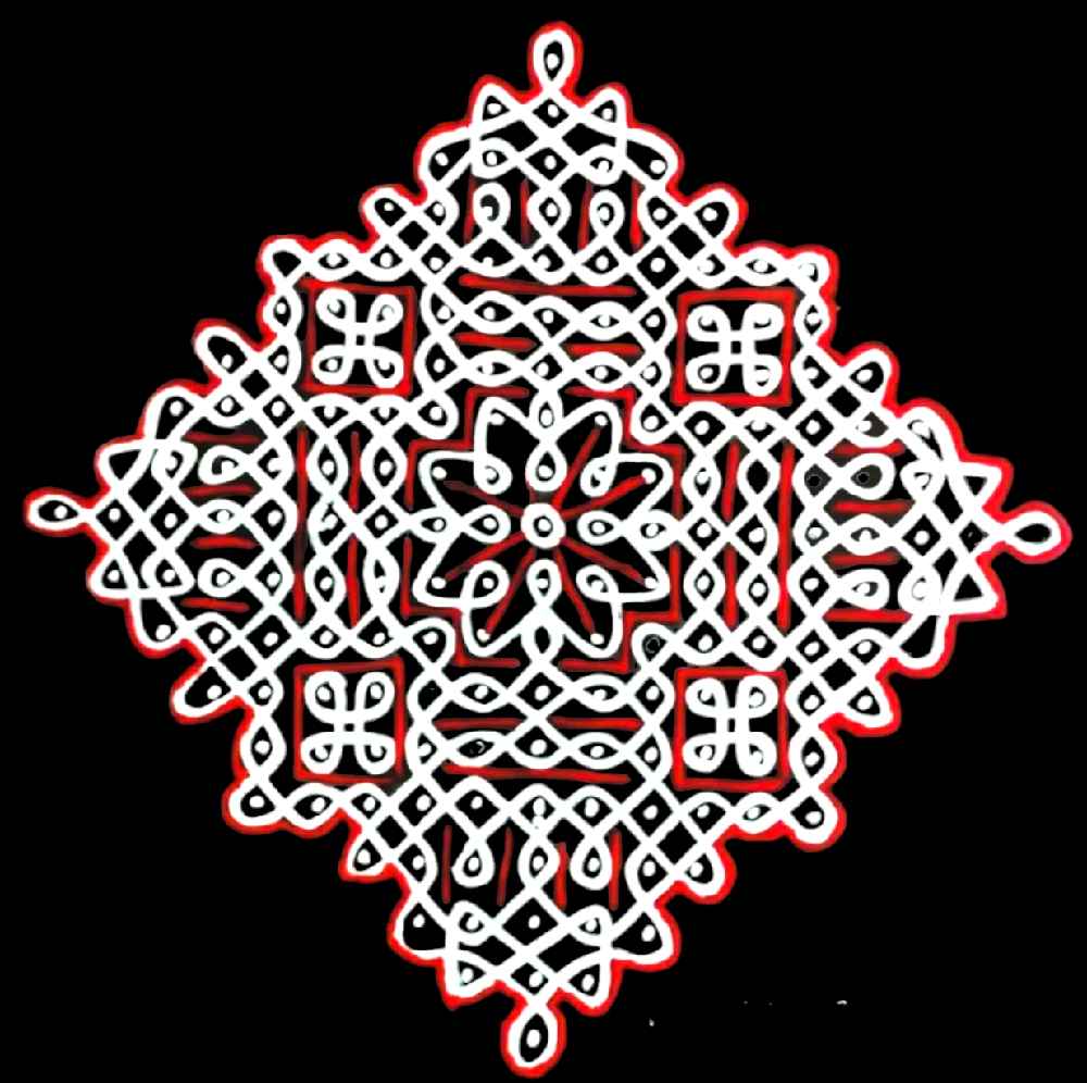 Kolam Sticker 6 (11"x11")