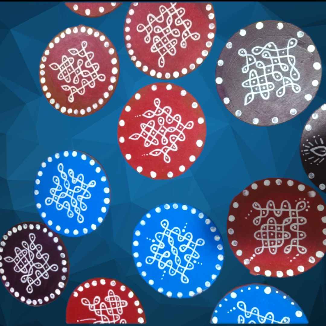 3.5 inch Circular Kolam Magnet