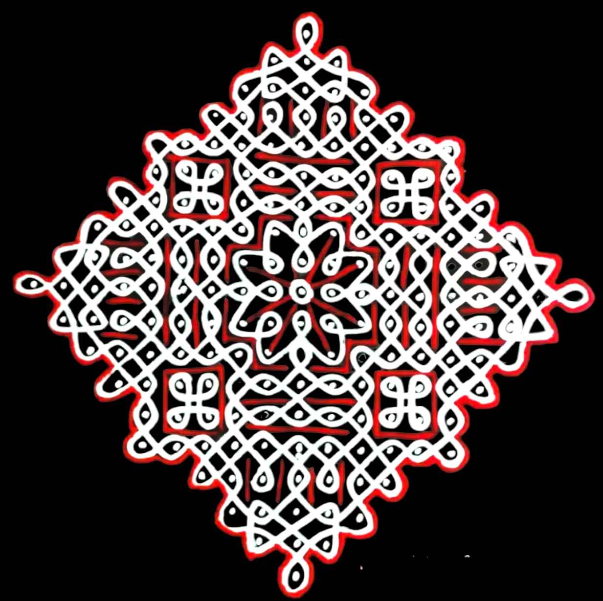 Flower Sikku Kolam (2x2ft)