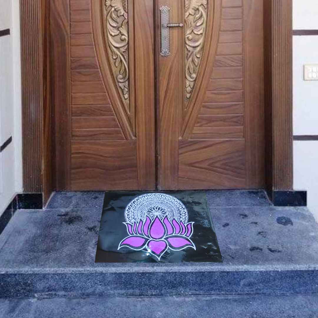 Lotus and Moon Kolam (15x15inches)