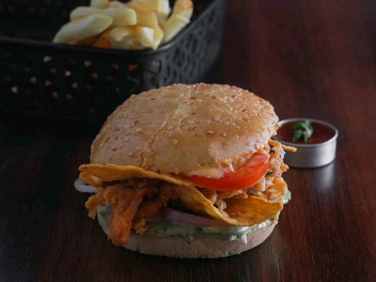 Chicken Nachos Burger