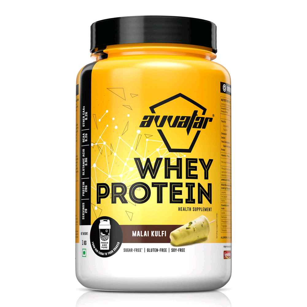 Avvatar Whey Protein, 1Kg- Malai Kulfi