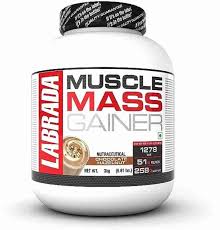Labrada Muscle Mass Gainer, 3Kg( 6.61 Lb )- Chocolate Hazelnut