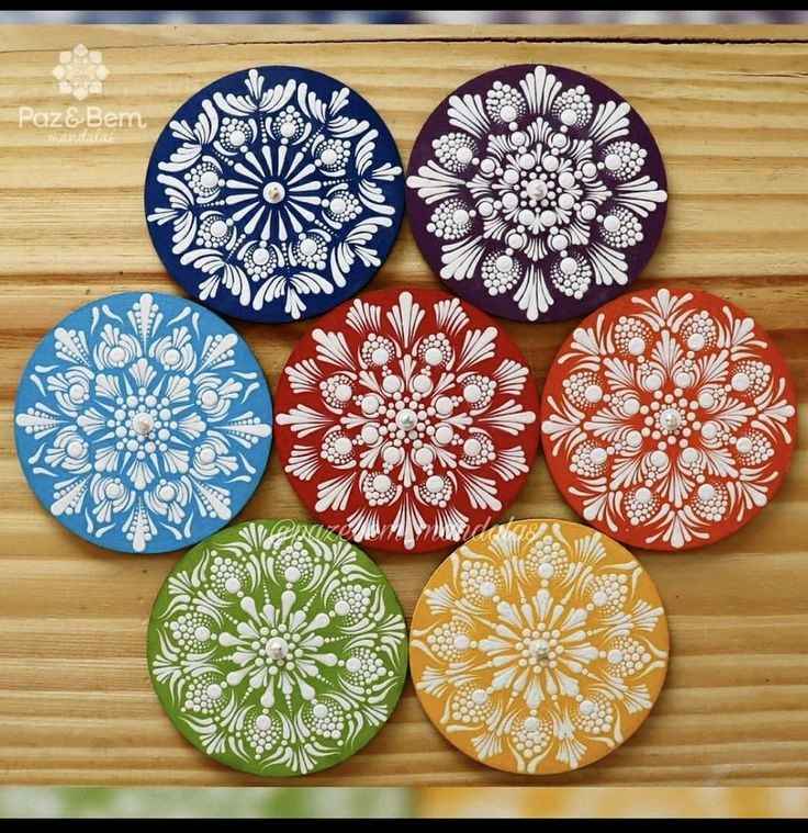 Set of 10 six inch mandala design