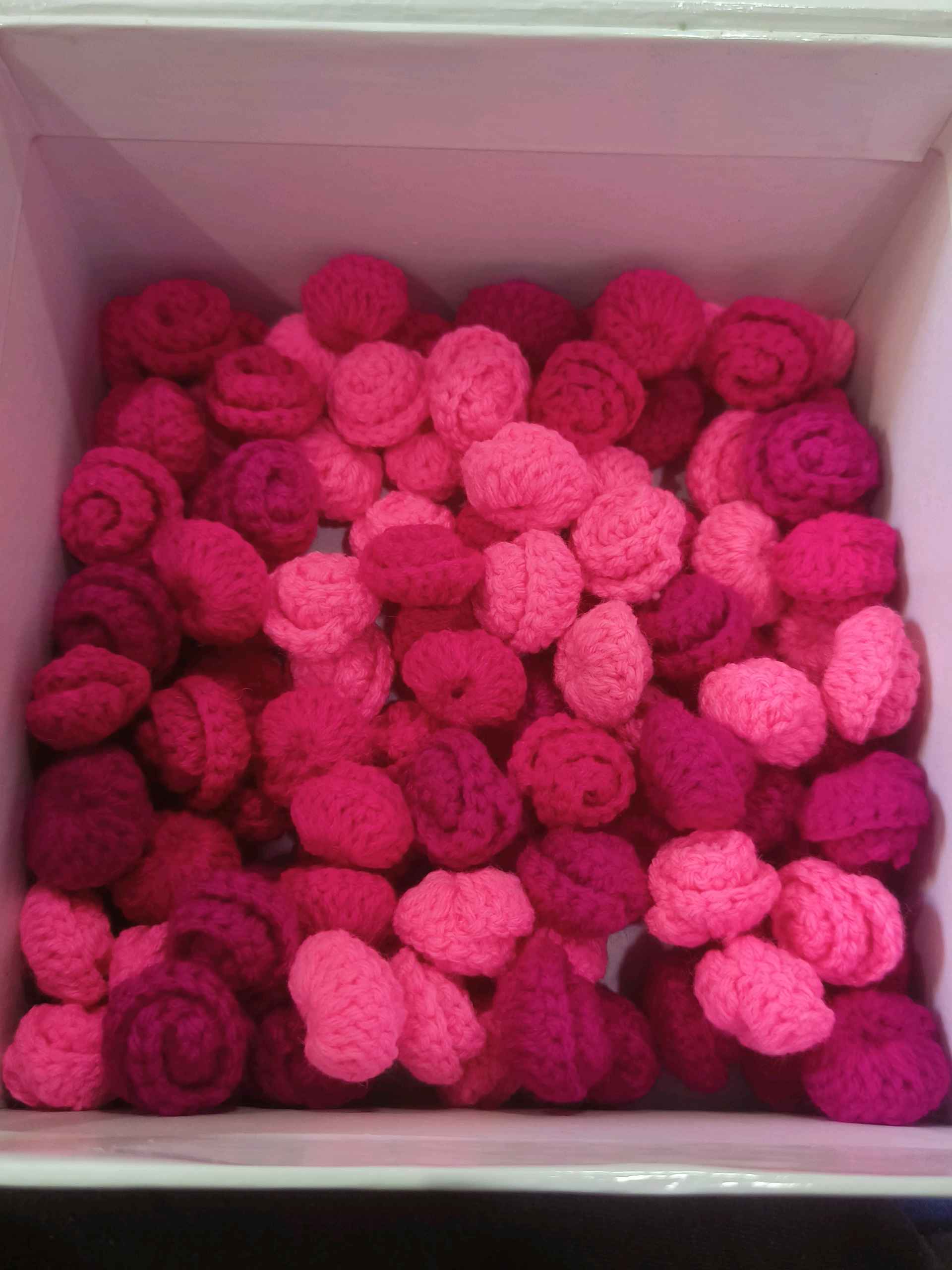 Crochet Button Rose Combo Set – Pack of 108