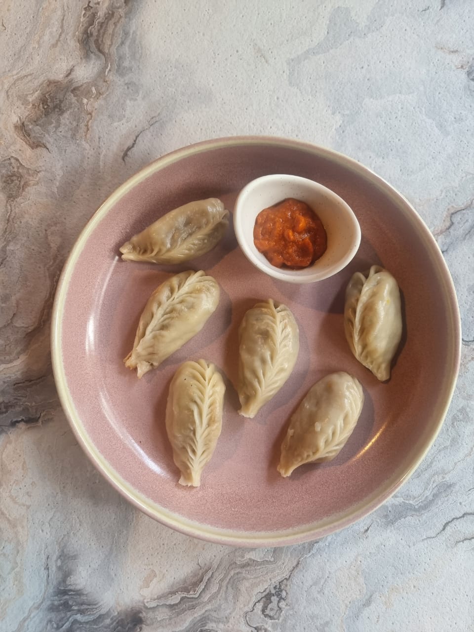 Steamed Veg Schezwan Momos